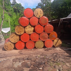 Stacked Diesel Barrels, Fiji